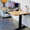 dual bamboo sit stand desk