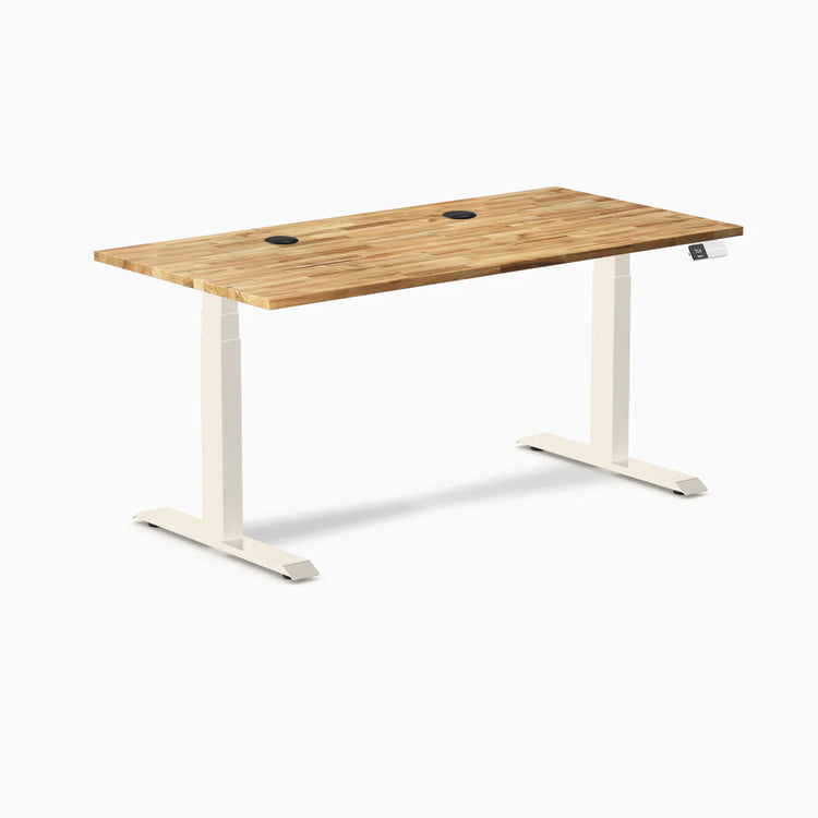 Desky Dual Hardwood Sit Stand Desk