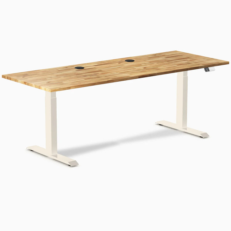 Desky Dual Hardwood Sit Stand Desk