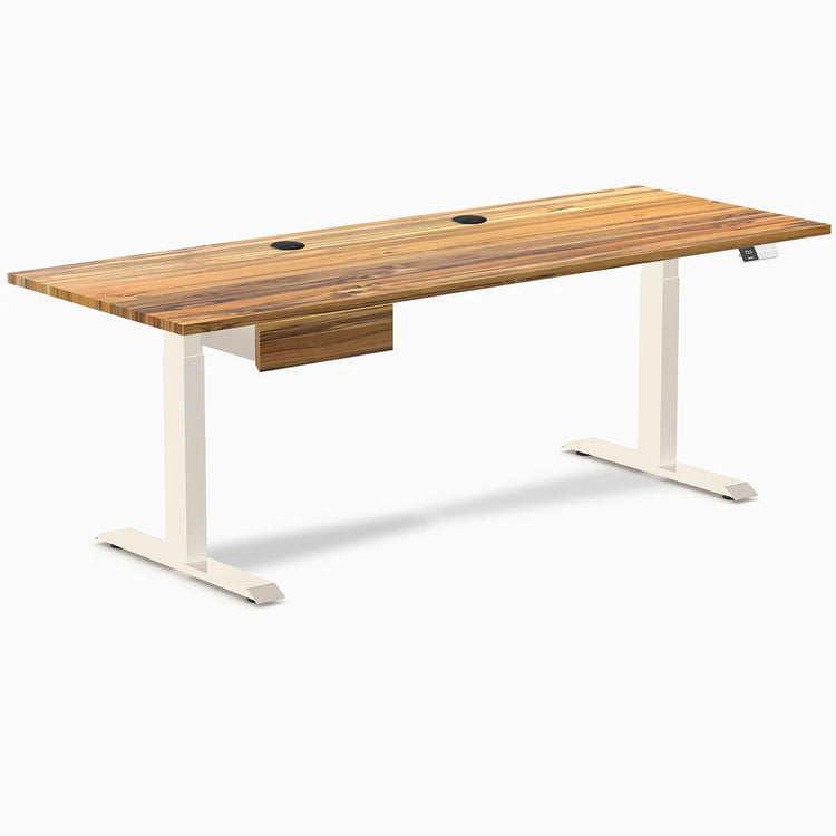 Desky Dual Hardwood Standing Desk With Drawer