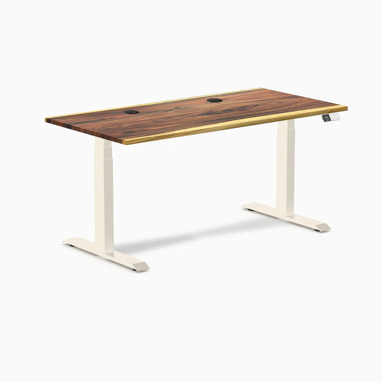 Desky Dual Hardwood Sit Stand Desk