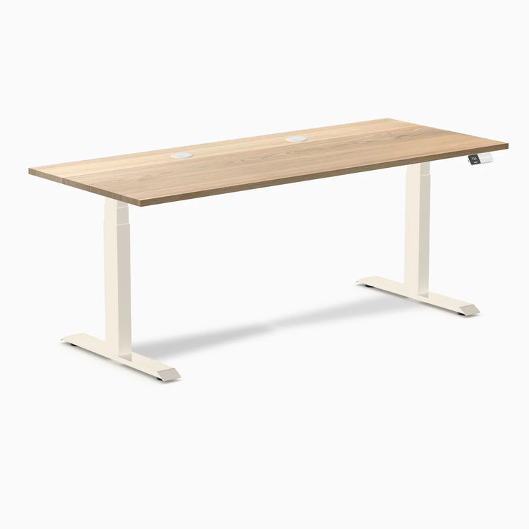 Desky Dual Hardwood Sit Stand Desk