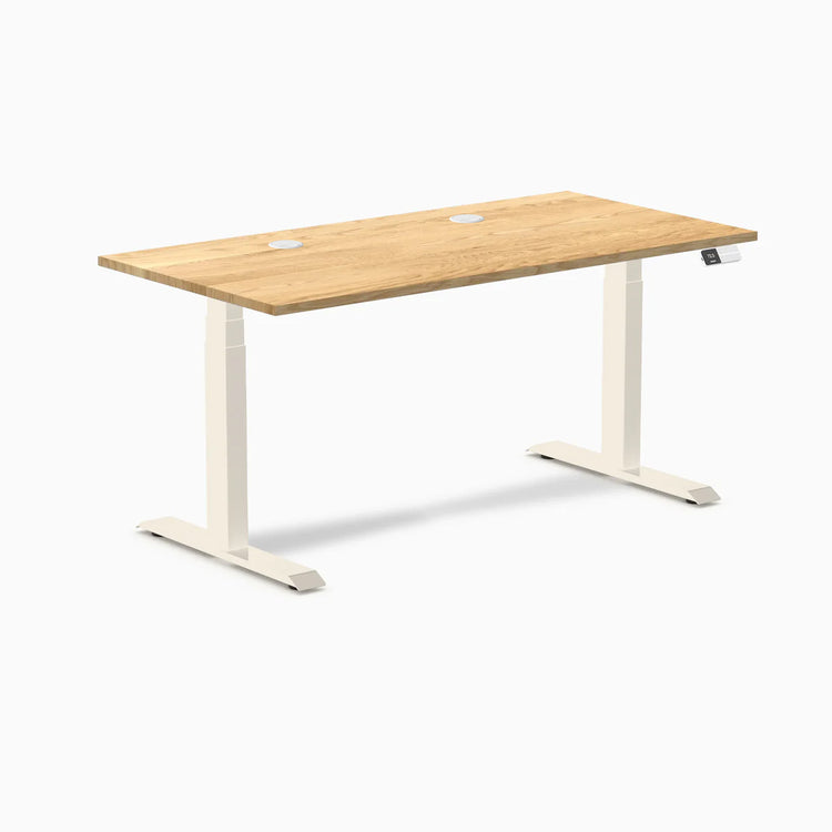 Desky Dual Hardwood Sit Stand Desk