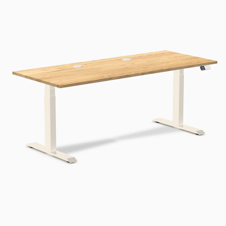 Desky Dual Hardwood Sit Stand Desk