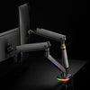 LED RGB monitor arm Space Grey