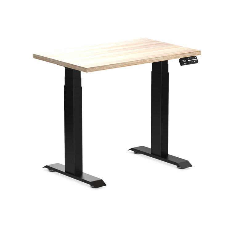 dual mini melamine sit stand desk