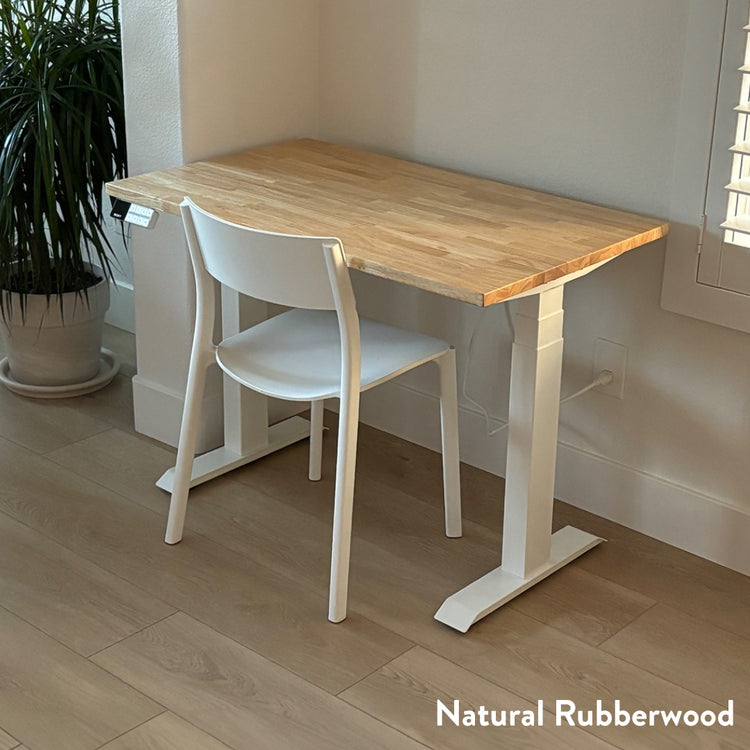 Dual mini rubberwood standing desk