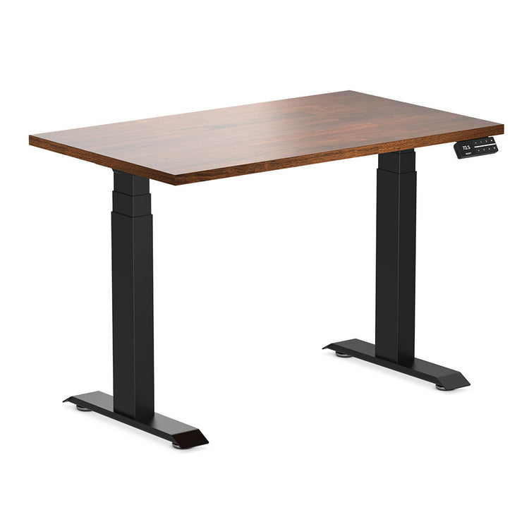 dual mini rubberwood sit stand desk