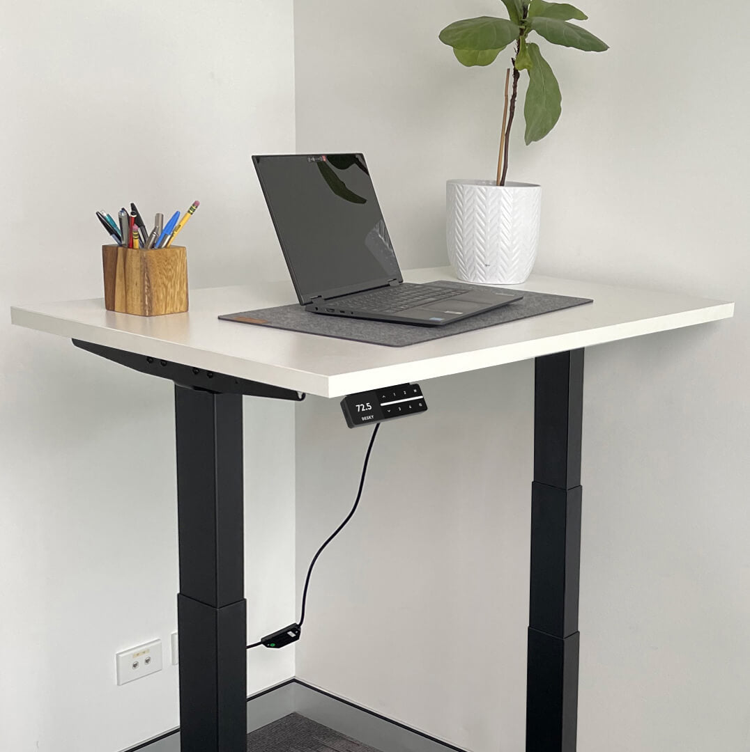 Desky Dual Mini Sit Stand Desk | Small Standing Desk