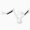 White desky dual monitor arm 