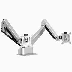 Silver Desky dual monitor arm