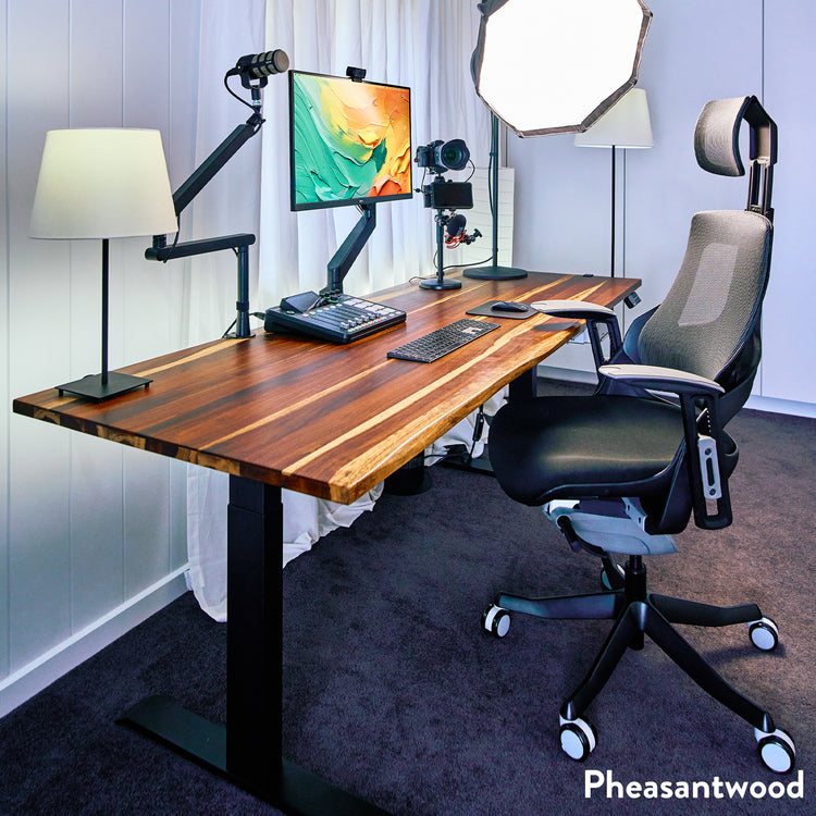 Desky Dual Hardwood Sit Stand Desk