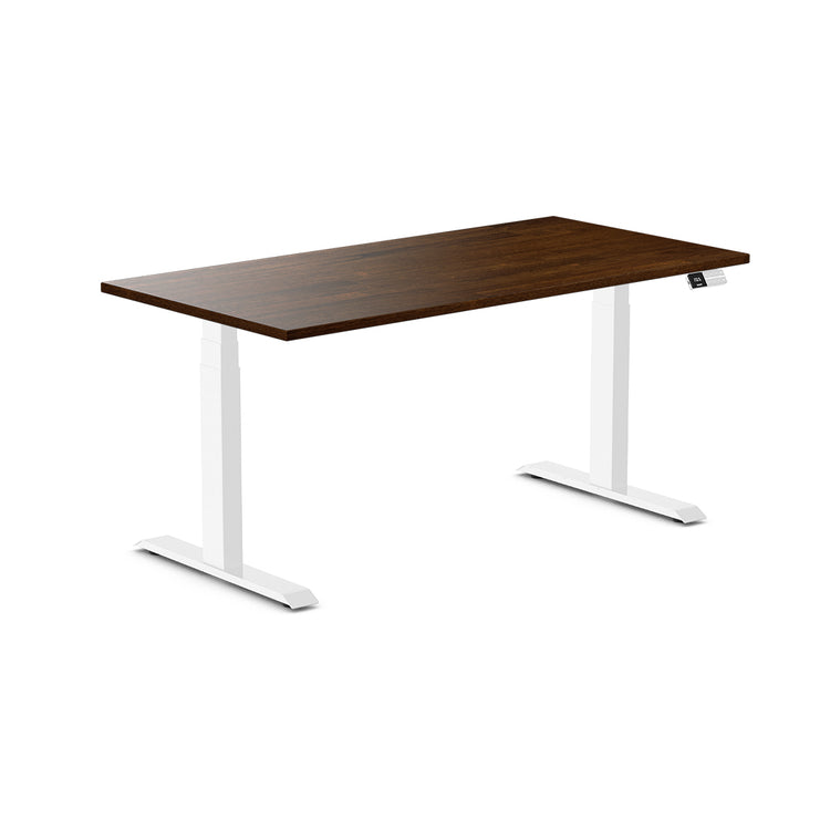 Desky Dual Rubberwood Sit Stand Desk