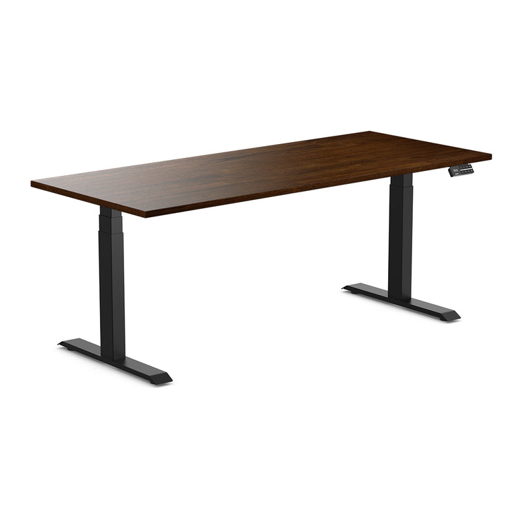 Desky Dual Rubberwood Sit Stand Desk