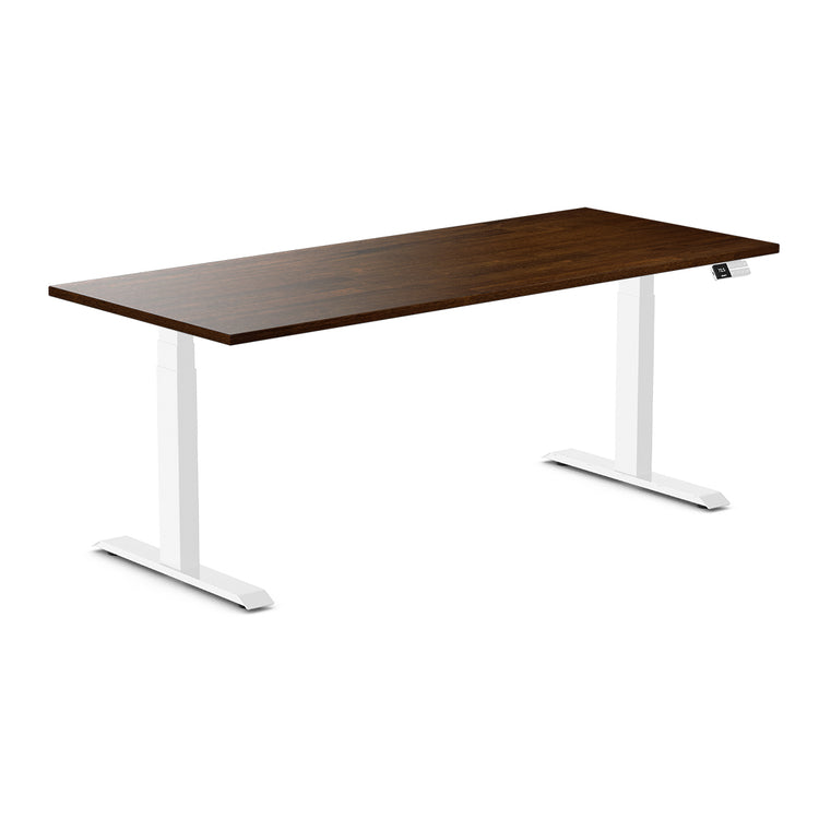 Desky Dual Rubberwood Sit Stand Desk