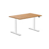 dual rubberwood sit stand desk