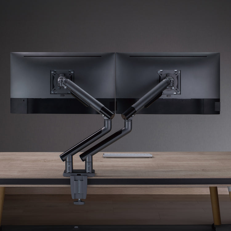 Desky dual slim aluminium monitor arm in space grey