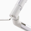 Adjustable dual monitor arm in white 