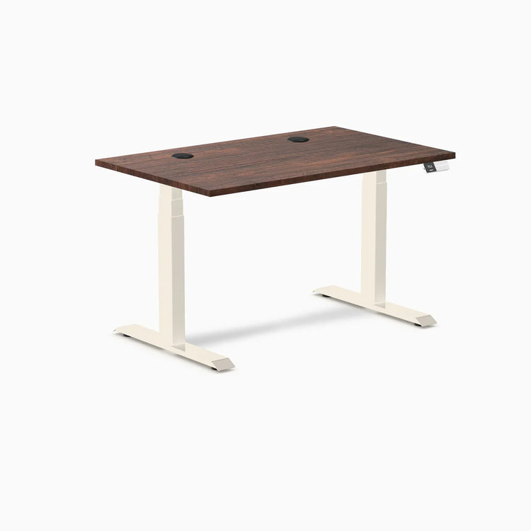 Bureau assis-debout double en bois tendre Desky