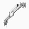 Dual spring monitor arm silver - Desky Canada