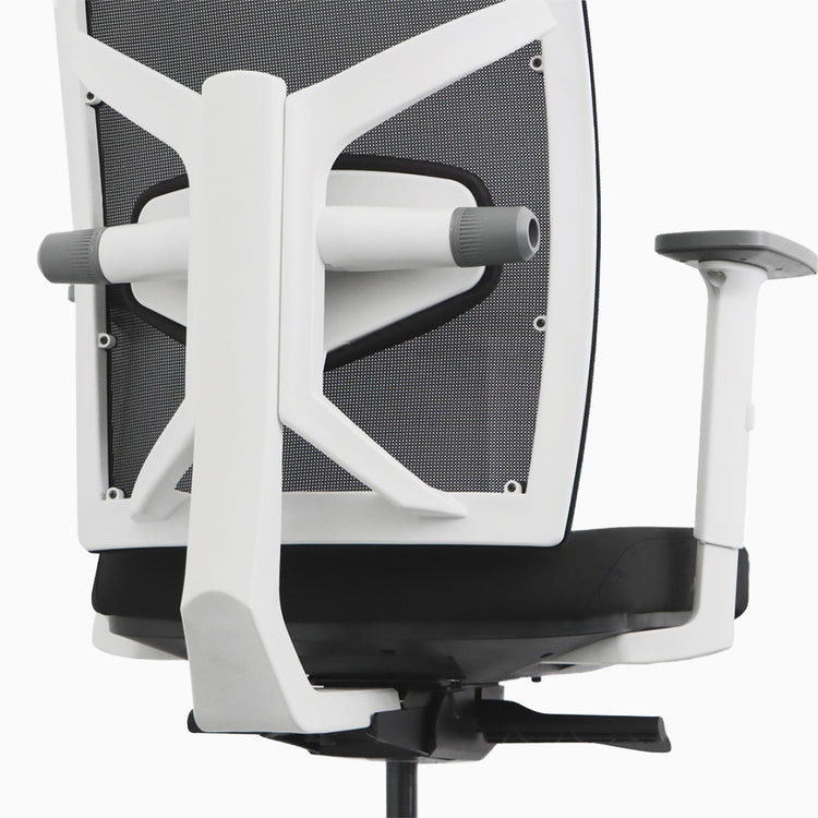 White mesh chair adjustable umbar support