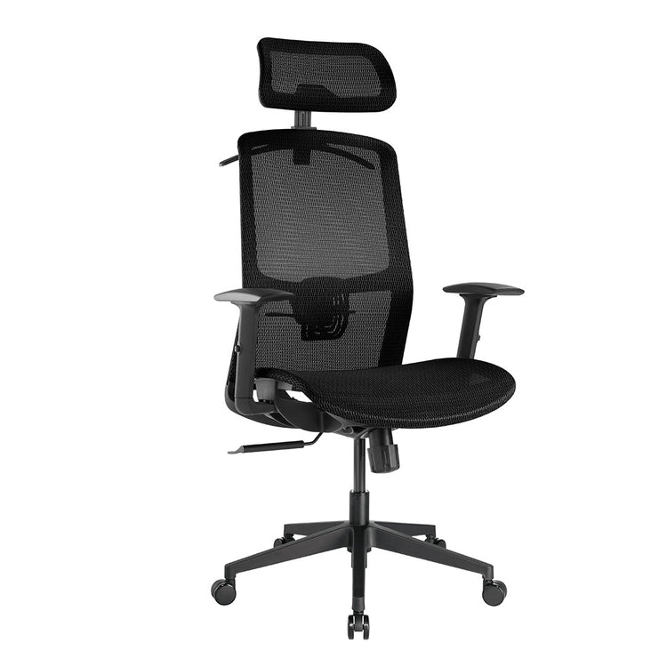 High Back Super Mesh Office Chair with Black Fabric Seat , #FF