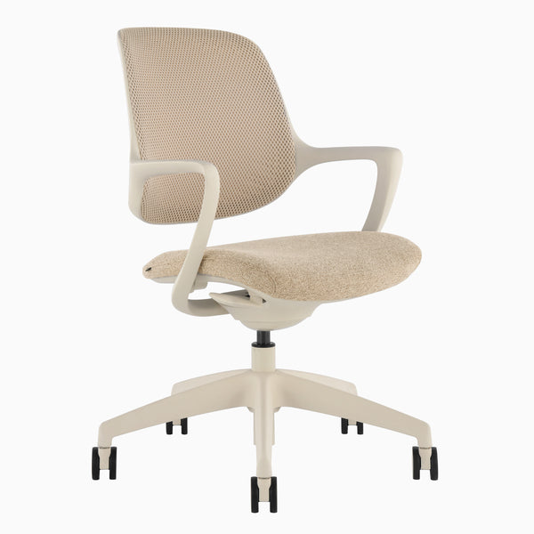 Desky Evoque Low Back Office Chair in Wheat