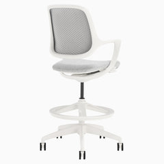 White low back drafting chair