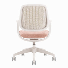 Cute ergonomic office chair in peach