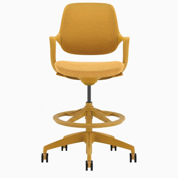 Desky Evoque Low Back Office Chair in Mustard Yellow