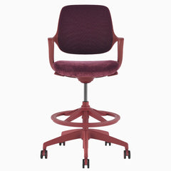Desky Evoque Low Back Office Chair in Red Velvet