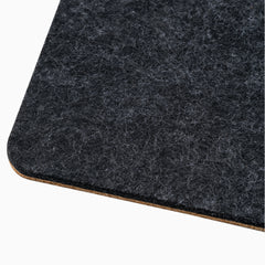 Dedky felt coaster pad in dark grey details