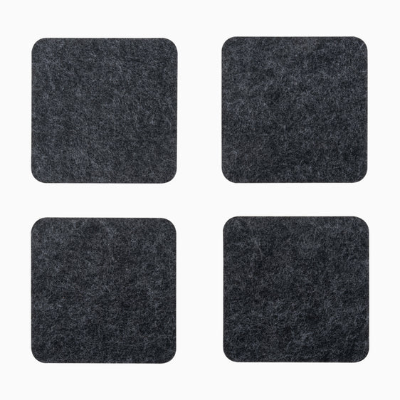 Desky felt cork coaster pad in dark grey