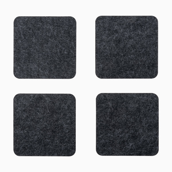Desky felt cork drink coasters dark grey 