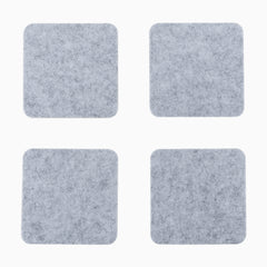 Desky felt cork drink coasters light grey 