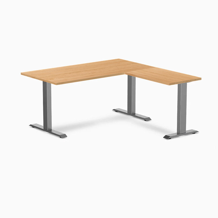 Desky Zero Hardwood L-Shape Office Desk