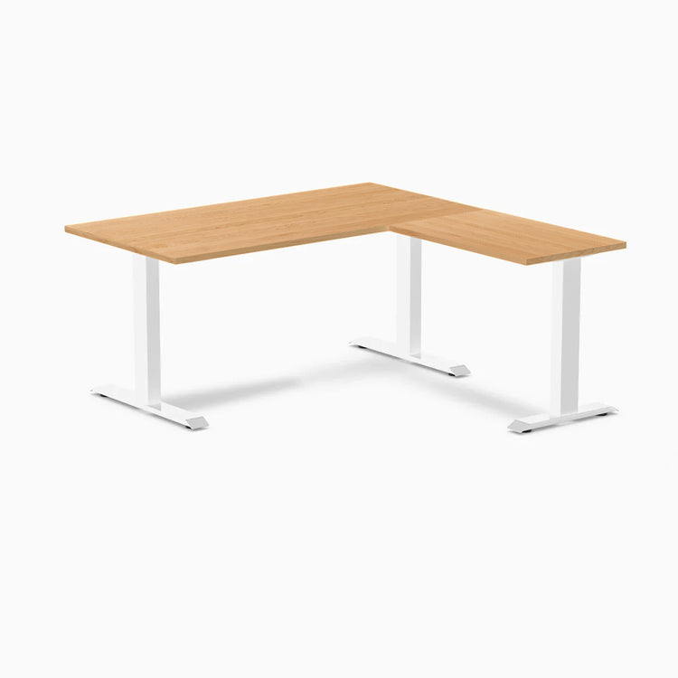 Desky Zero Hardwood L-Shape Office Desk