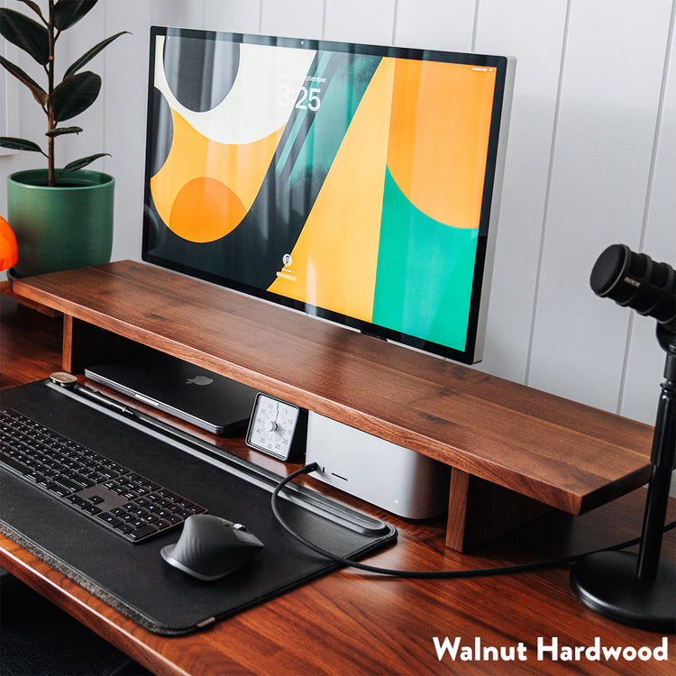 Desjy walnut hardwood monitor stand