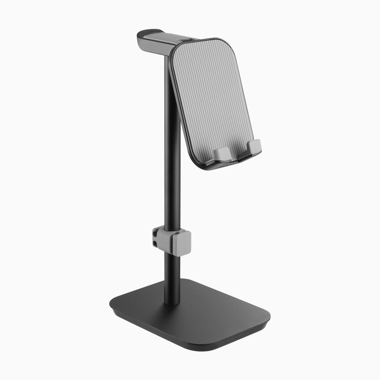 Phone stand with headphone slot in black - desky Canada