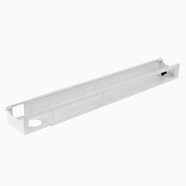 Integrated cable channel in white 0 power - Desky
