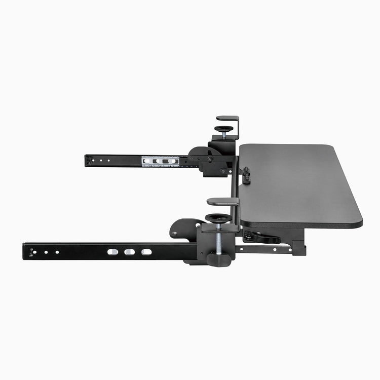 Desky Keyboard Tray-Black side view angle 