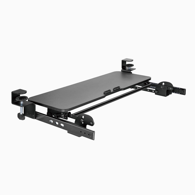 Desky Keyboard Tray-Black- Side view - Desky Canada