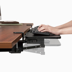 Desky Keyboard Tray-Black- Adjustable height - Desky Canada