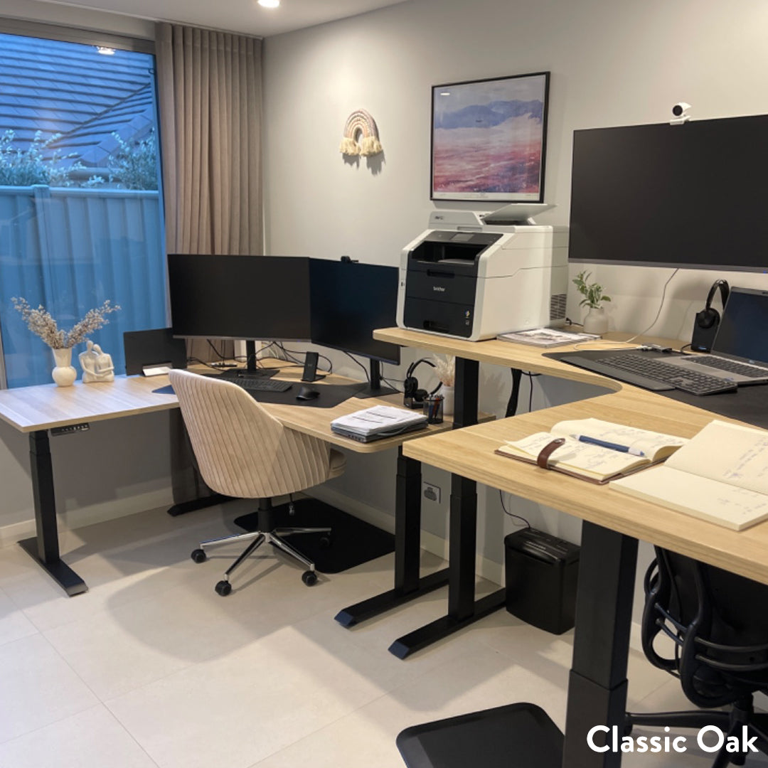 Electric Corner Standing Desk | L Shaped Sit Stand Desk