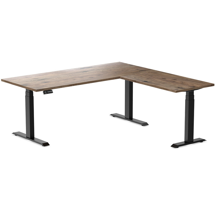 hardwood l-shape desk