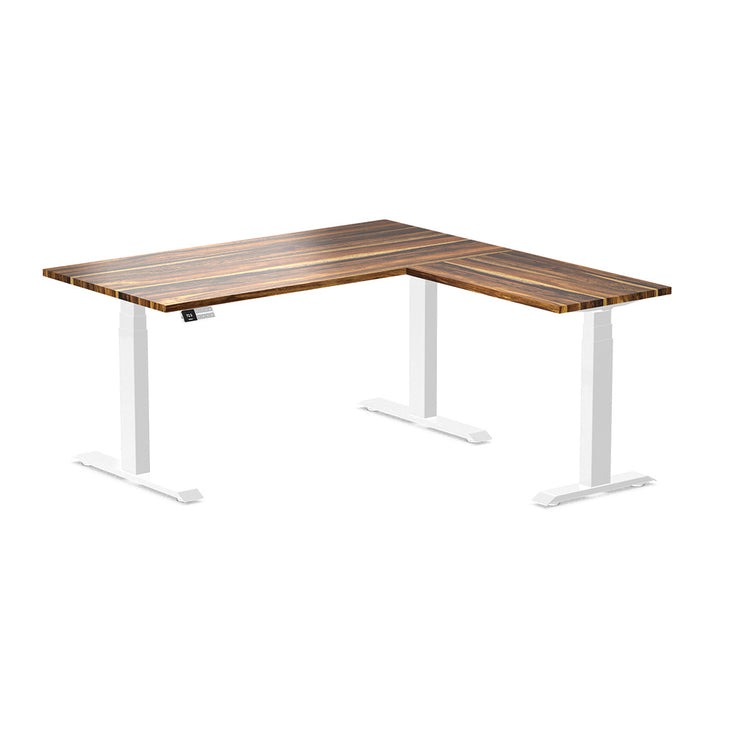 hardwood l-shape desk