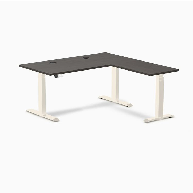Desky L-Shape Laminate Sit Stand Desk