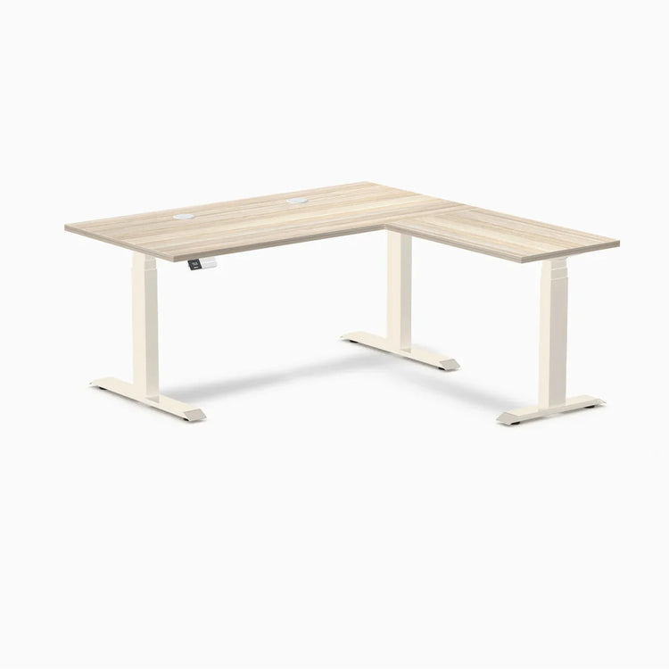 Desky L-Shape Laminate Sit Stand Desk
