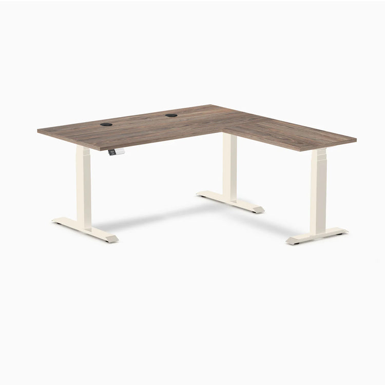 Desky L-Shape Laminate Sit Stand Desk