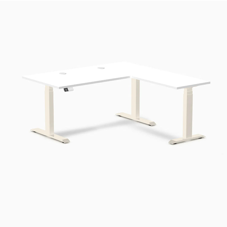 Desky L-Shape Laminate Sit Stand Desk